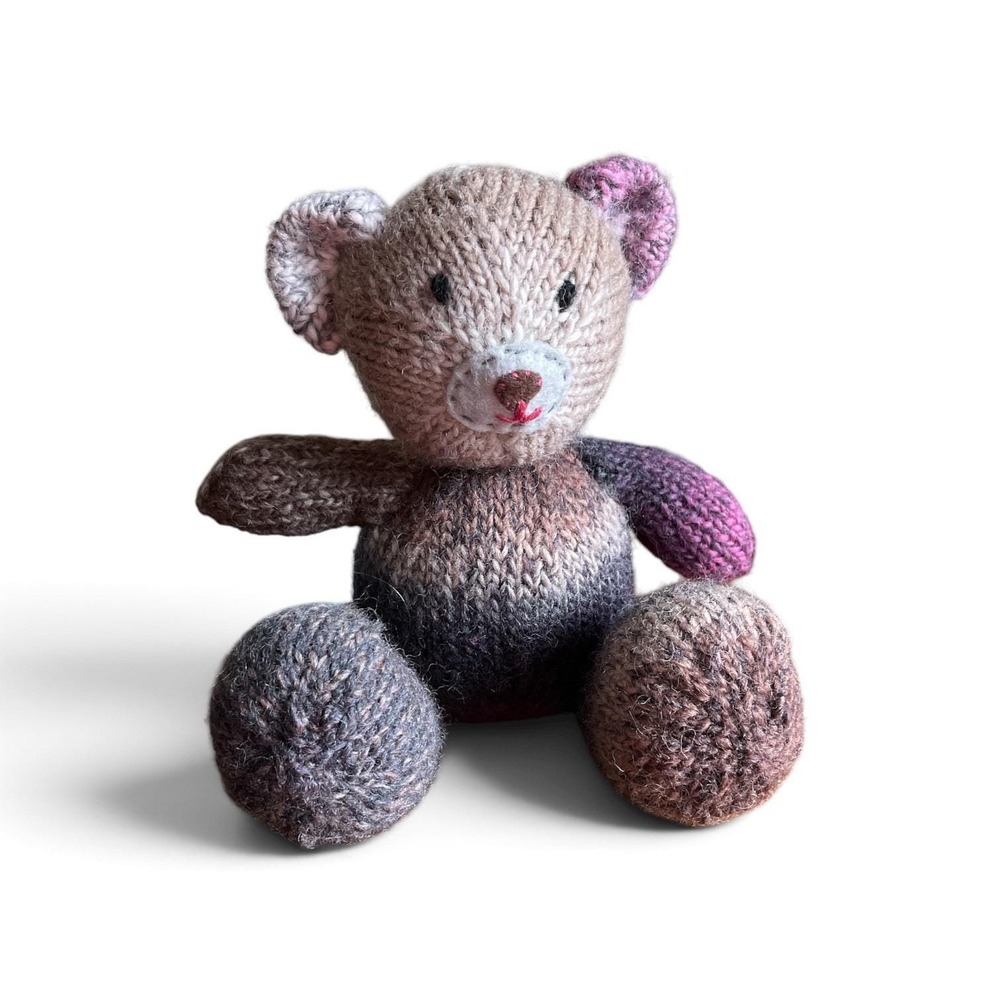 Handmade Bear Brown Plush Toy Teddy Bear Stuffed Animal Gift for Him Wool Warm